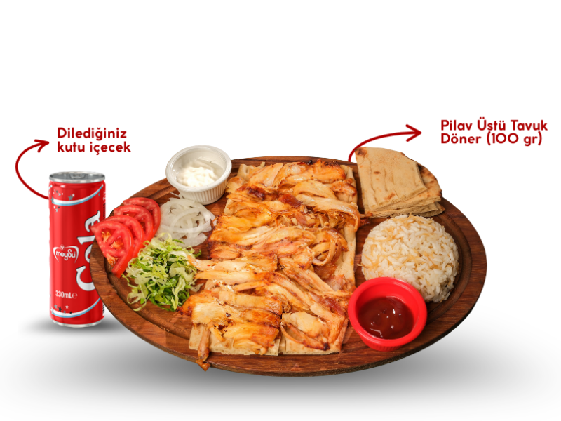 Pilav Üstü Tavuk Döner + İçecek (330 ml)