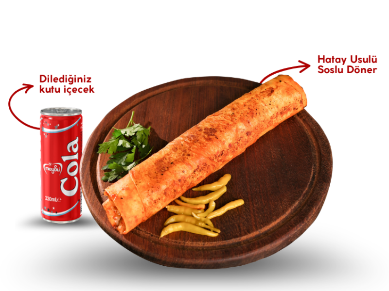 Hatay Usulü Soslu Döner + İçecek (330 ml)