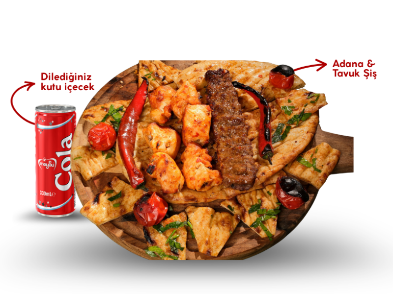 Adana & Tavuk Şiş + İçecek (330 ml)